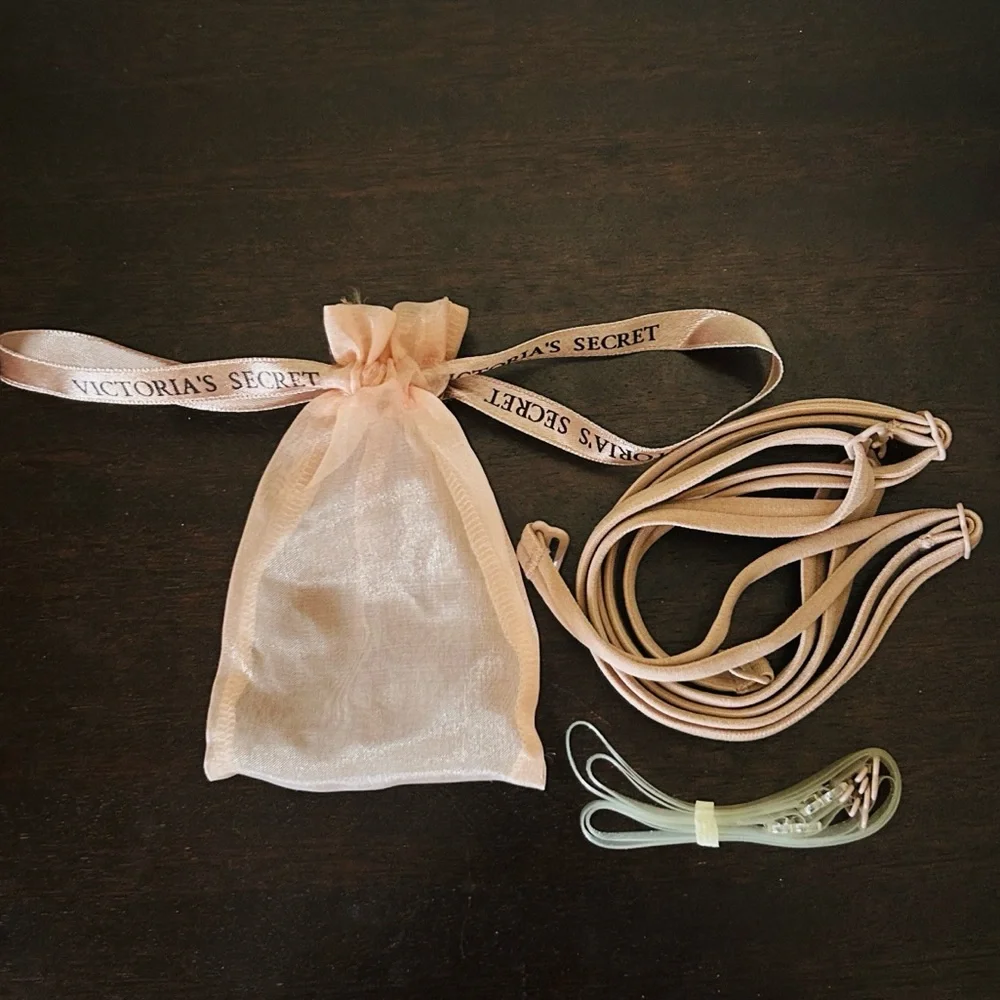 🫶 Vintage Bra Straps PINK Victoria's Secret Collection With Keychain